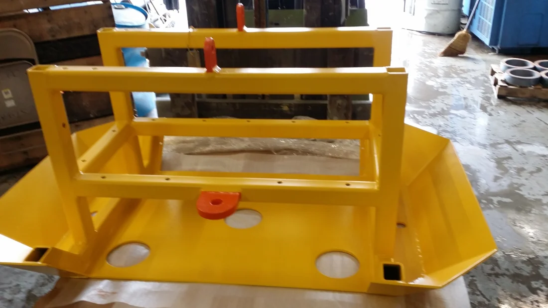 Fabricated yellow steel assembly from J&J’s project gallery
